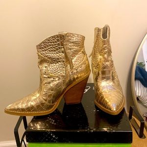 Sam Edelman Gold cowboy boot